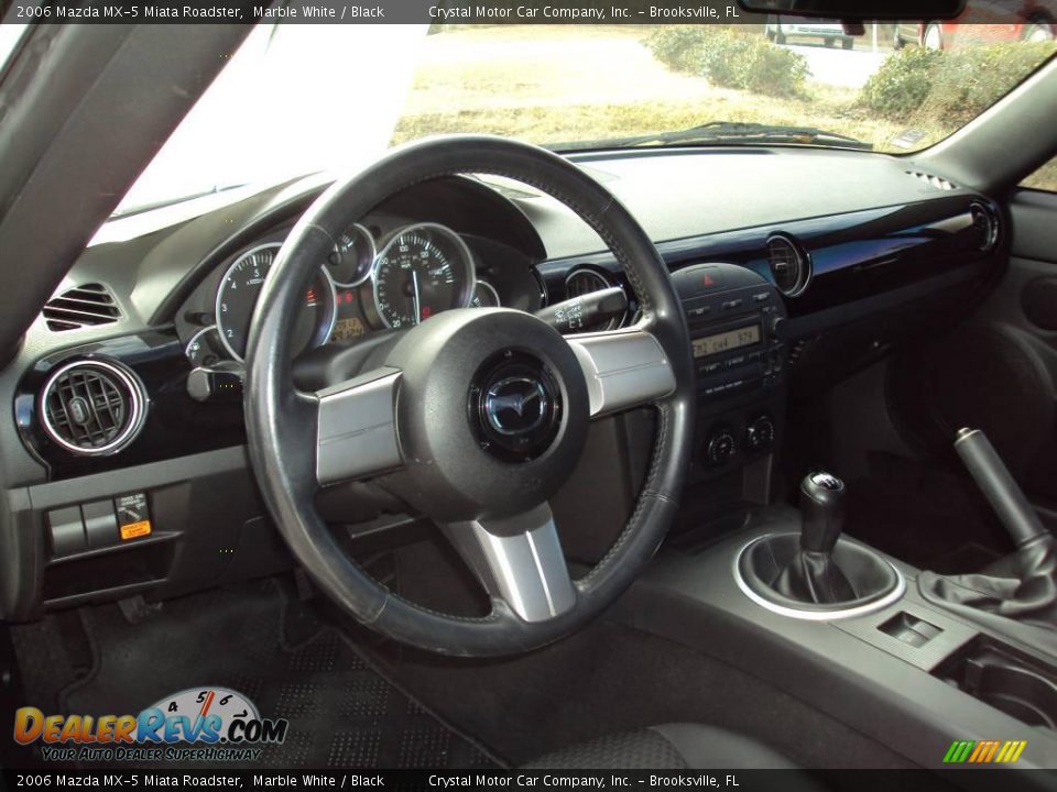 2006 Mazda MX-5 Miata Roadster Marble White / Black Photo #5