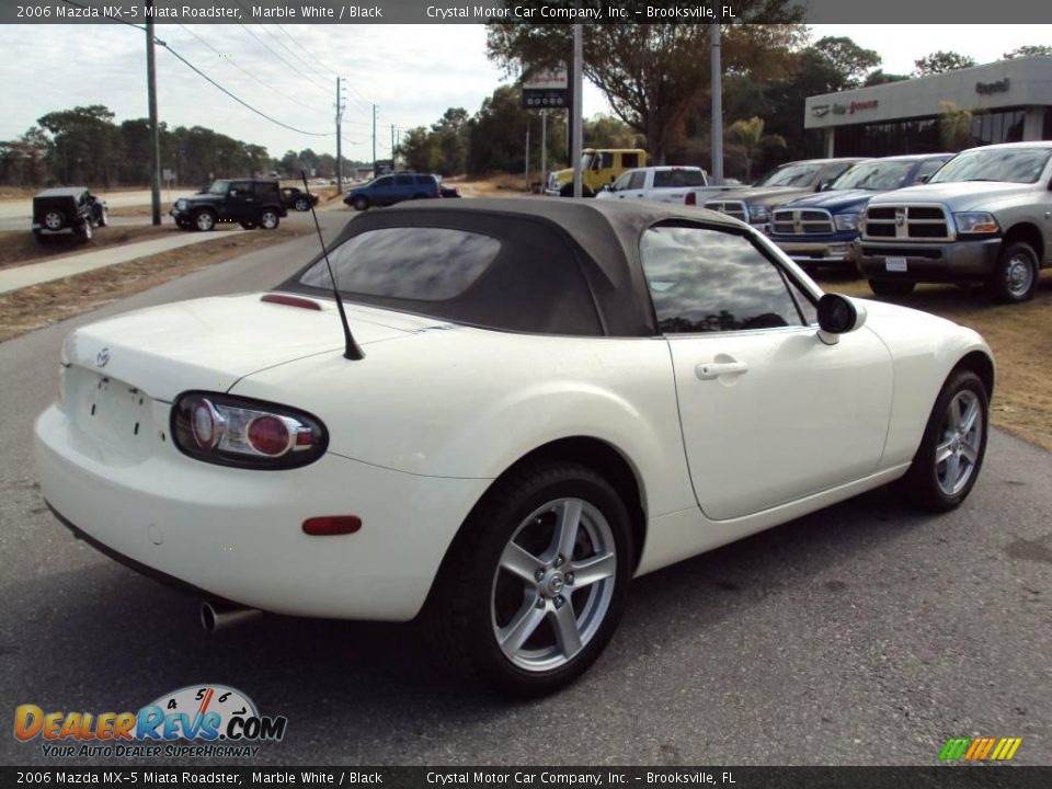 2006 Mazda MX-5 Miata Roadster Marble White / Black Photo #7