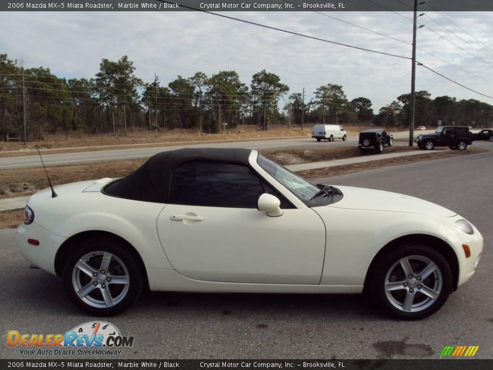 2006 Mazda MX-5 Miata Roadster Marble White / Black Photo #8