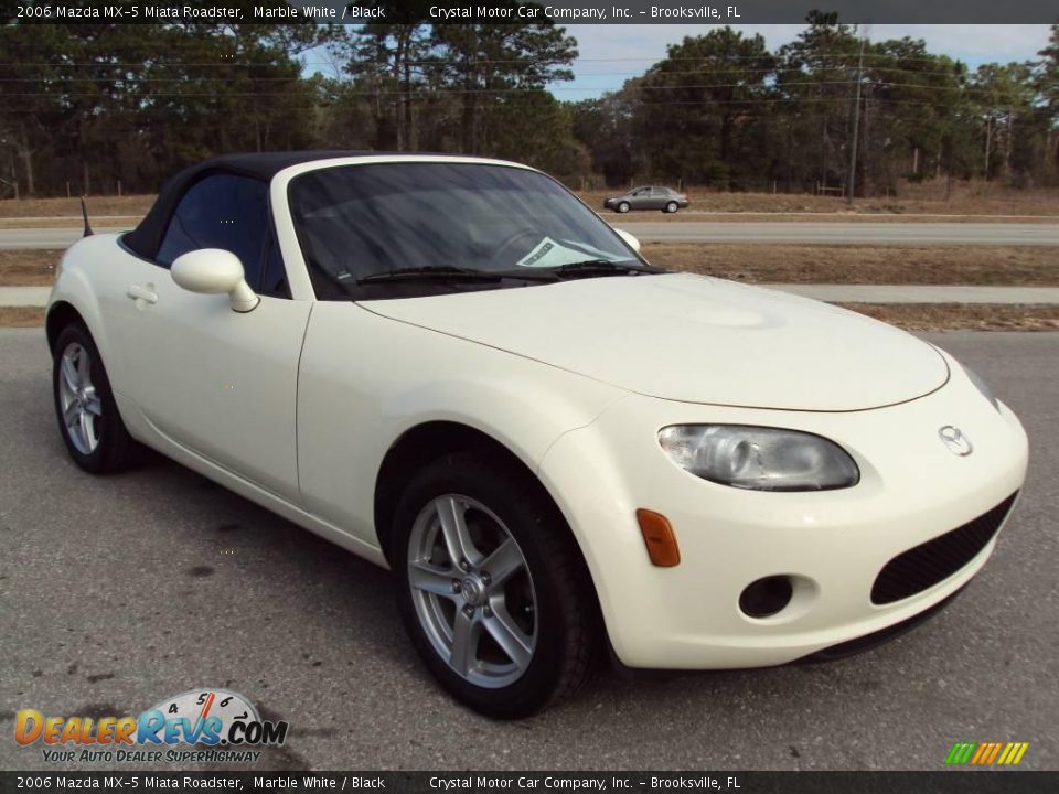 2006 Mazda MX-5 Miata Roadster Marble White / Black Photo #9