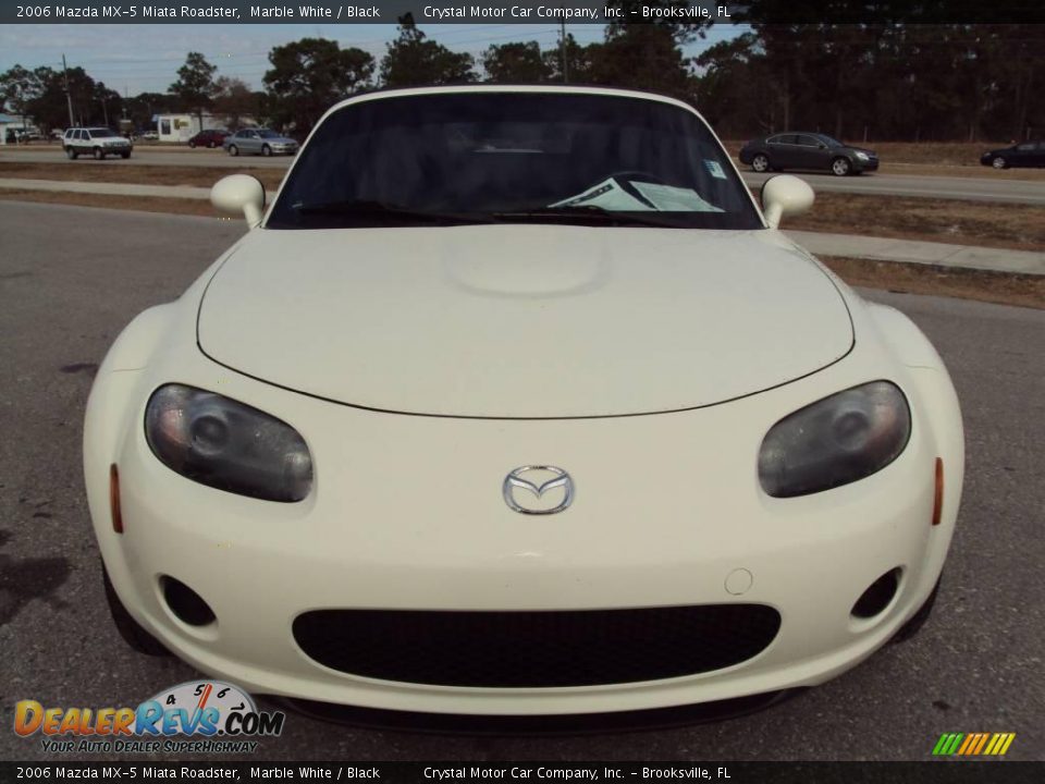 2006 Mazda MX-5 Miata Roadster Marble White / Black Photo #11
