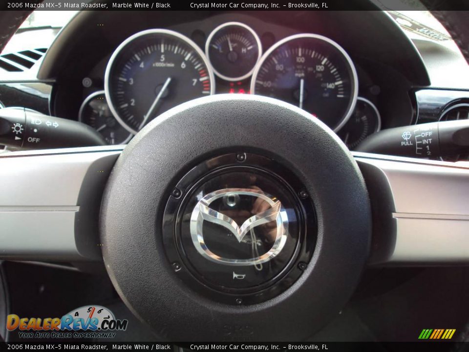 2006 Mazda MX-5 Miata Roadster Marble White / Black Photo #19