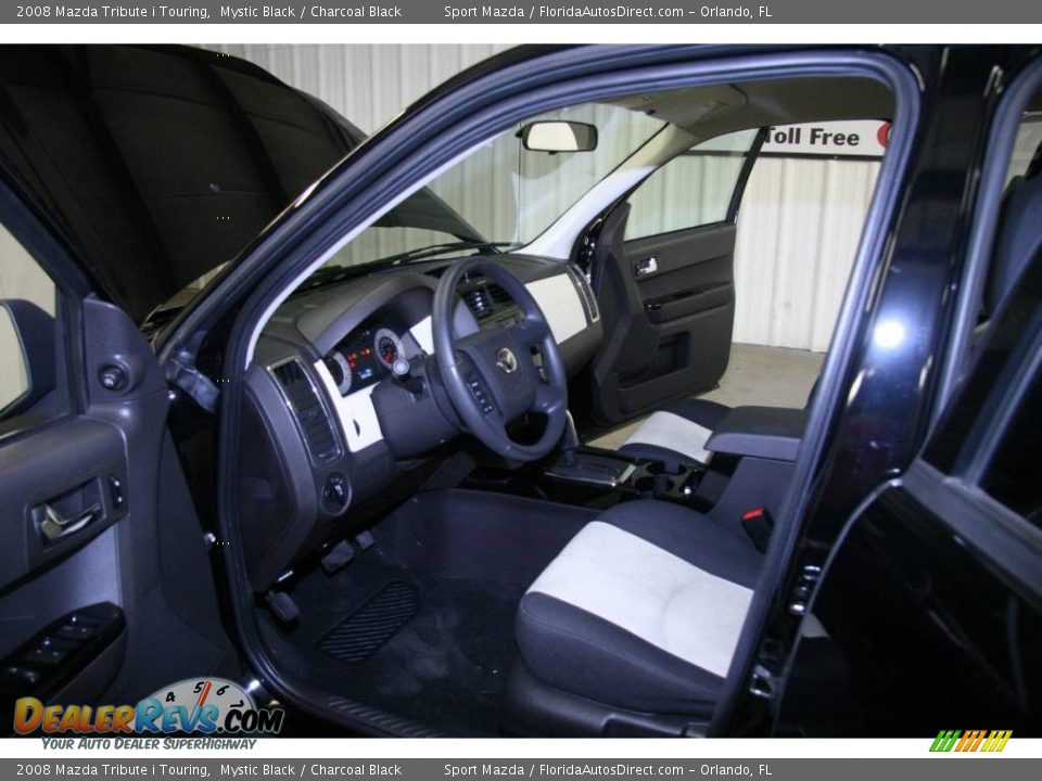 2008 Mazda Tribute i Touring Mystic Black / Charcoal Black Photo #14