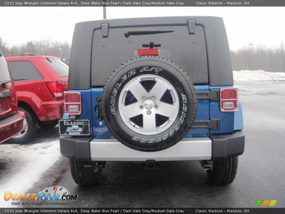 2010 Jeep Wrangler Unlimited Sahara 4x4 Deep Water Blue Pearl / Dark Slate Gray/Medium Slate Gray Photo #5