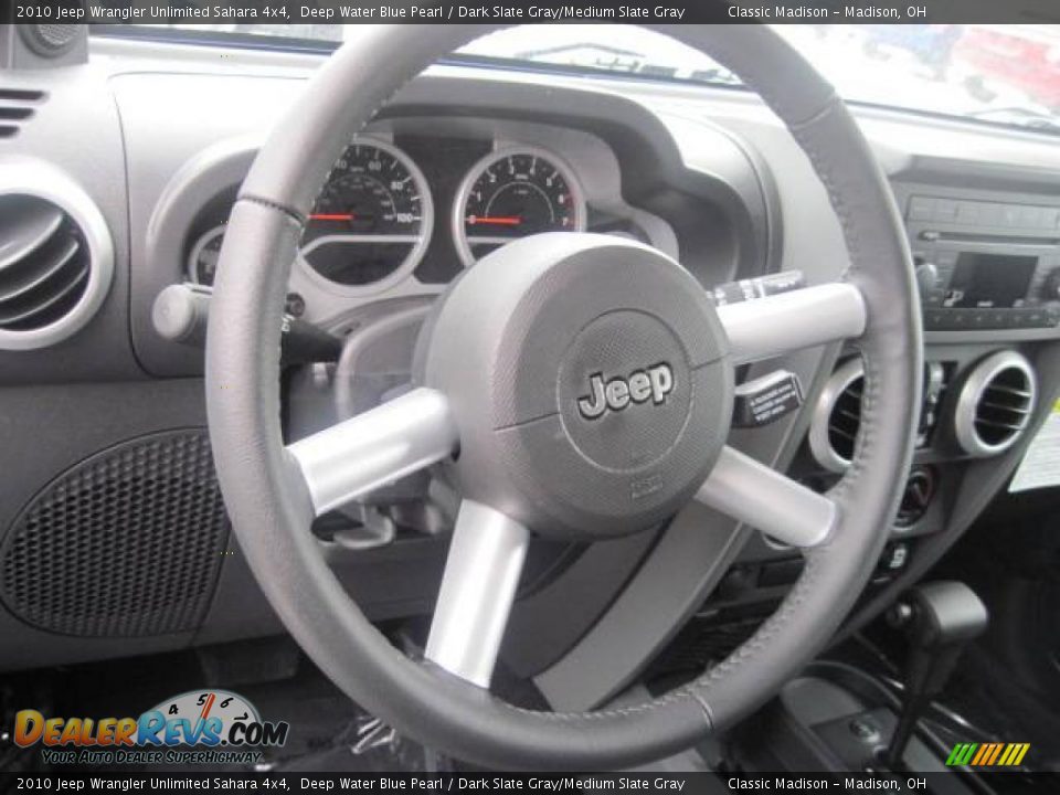 2010 Jeep Wrangler Unlimited Sahara 4x4 Deep Water Blue Pearl / Dark Slate Gray/Medium Slate Gray Photo #11