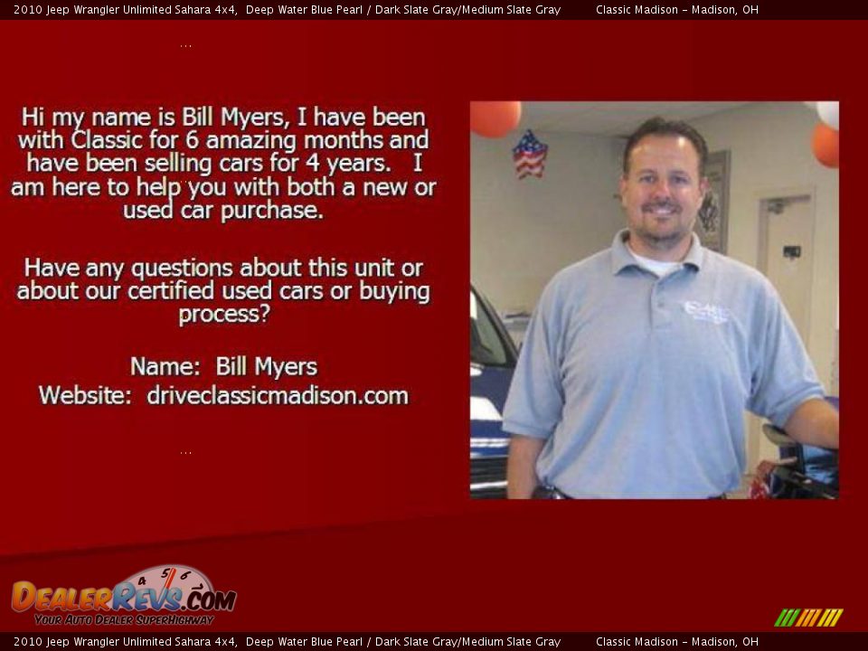 2010 Jeep Wrangler Unlimited Sahara 4x4 Deep Water Blue Pearl / Dark Slate Gray/Medium Slate Gray Photo #12