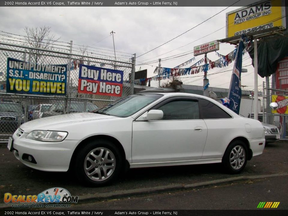 2002 Honda Accord EX V6 Coupe Taffeta White / Ivory Photo #1