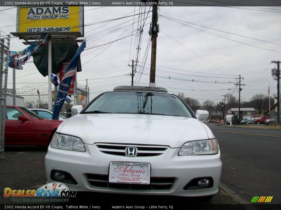 2002 Honda Accord EX V6 Coupe Taffeta White / Ivory Photo #3