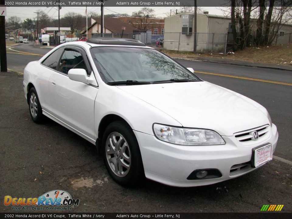 2002 Honda Accord EX V6 Coupe Taffeta White / Ivory Photo #4