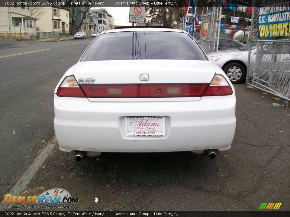 2002 Honda Accord EX V6 Coupe Taffeta White / Ivory Photo #6