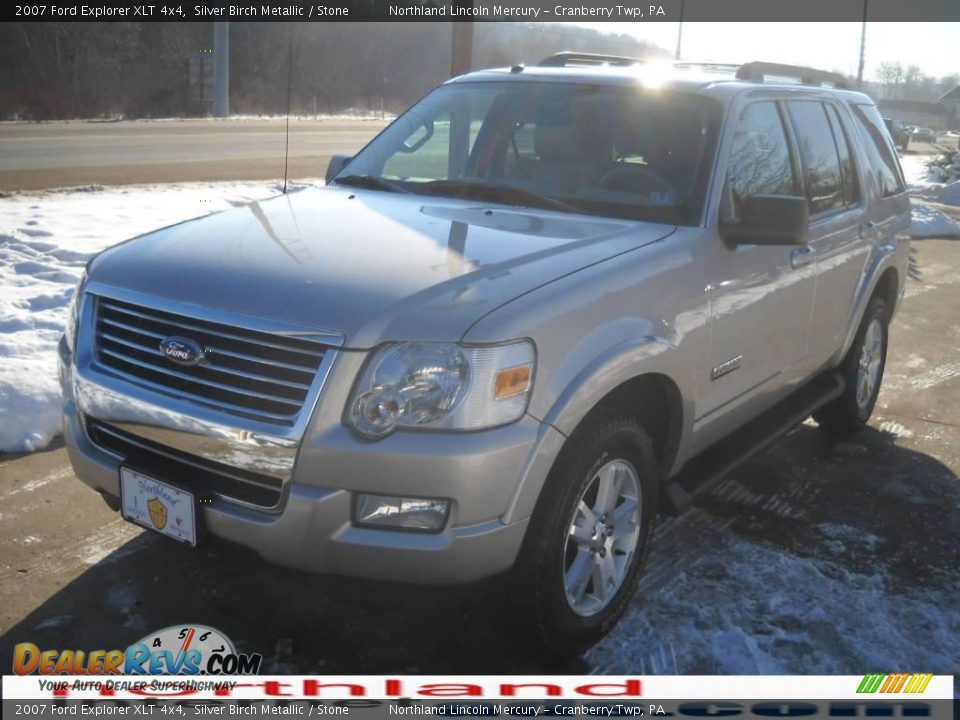2007 Ford Explorer XLT 4x4 Silver Birch Metallic / Stone Photo #13