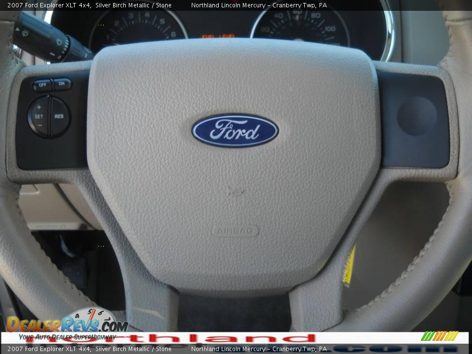 2007 Ford Explorer XLT 4x4 Silver Birch Metallic / Stone Photo #19