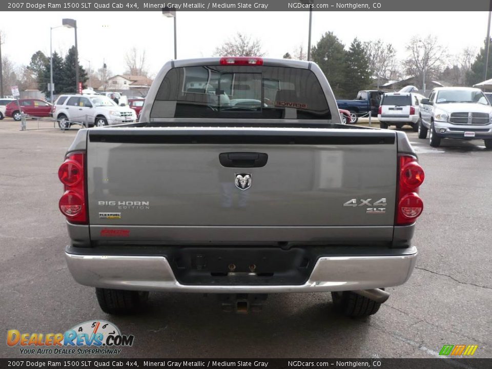 2007 Dodge Ram 1500 SLT Quad Cab 4x4 Mineral Gray Metallic / Medium Slate Gray Photo #5