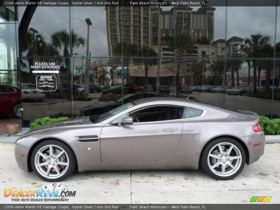2006 Aston Martin V8 Vantage Coupe Oyster Silver / Iron Ore Red Photo #3