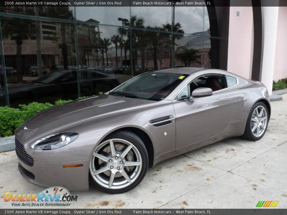 2006 Aston Martin V8 Vantage Coupe Oyster Silver / Iron Ore Red Photo #11