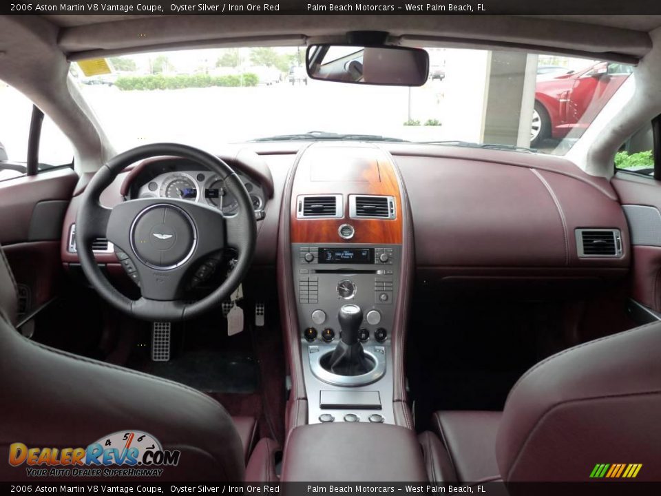 2006 Aston Martin V8 Vantage Coupe Oyster Silver / Iron Ore Red Photo #13