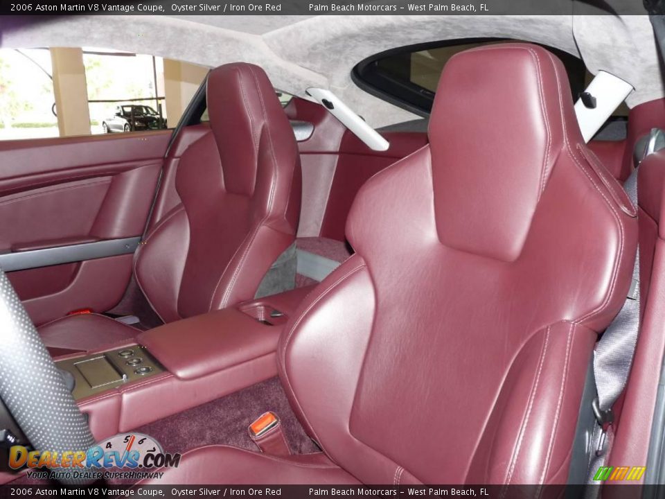 2006 Aston Martin V8 Vantage Coupe Oyster Silver / Iron Ore Red Photo #17
