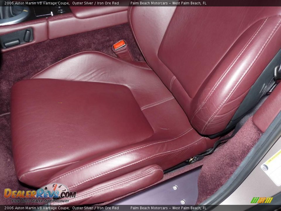 2006 Aston Martin V8 Vantage Coupe Oyster Silver / Iron Ore Red Photo #18