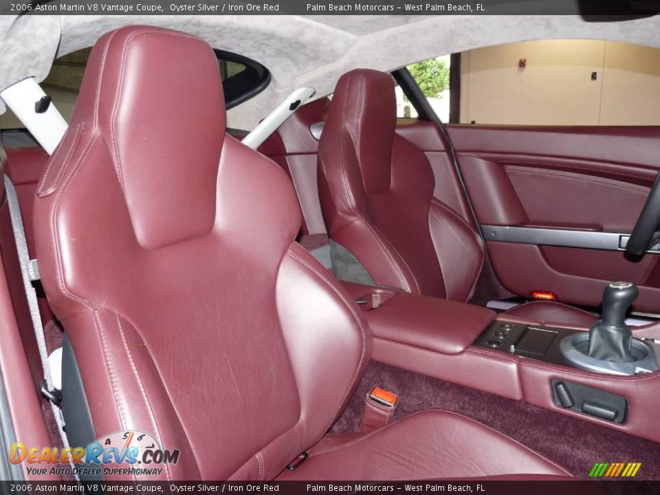 2006 Aston Martin V8 Vantage Coupe Oyster Silver / Iron Ore Red Photo #21