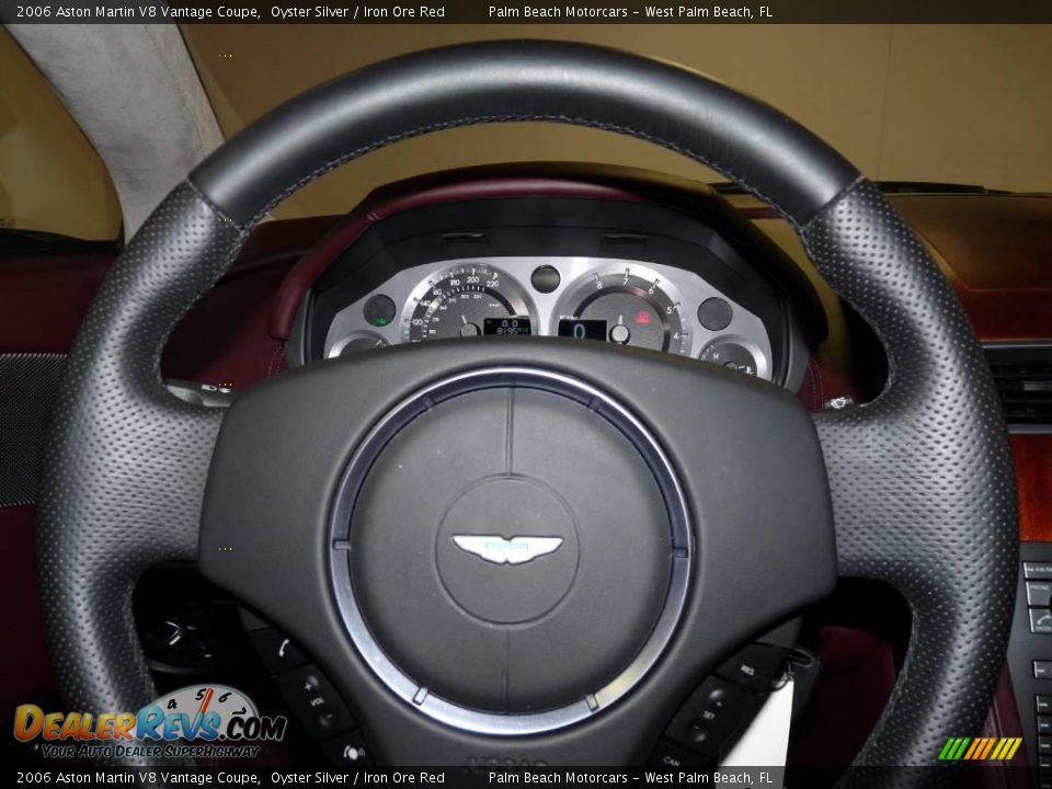 2006 Aston Martin V8 Vantage Coupe Oyster Silver / Iron Ore Red Photo #30