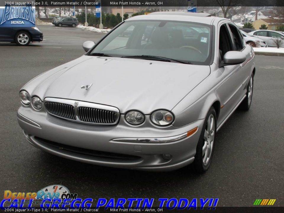 2004 Jaguar X-Type 3.0 Platinum Metallic / Charcoal Photo #3