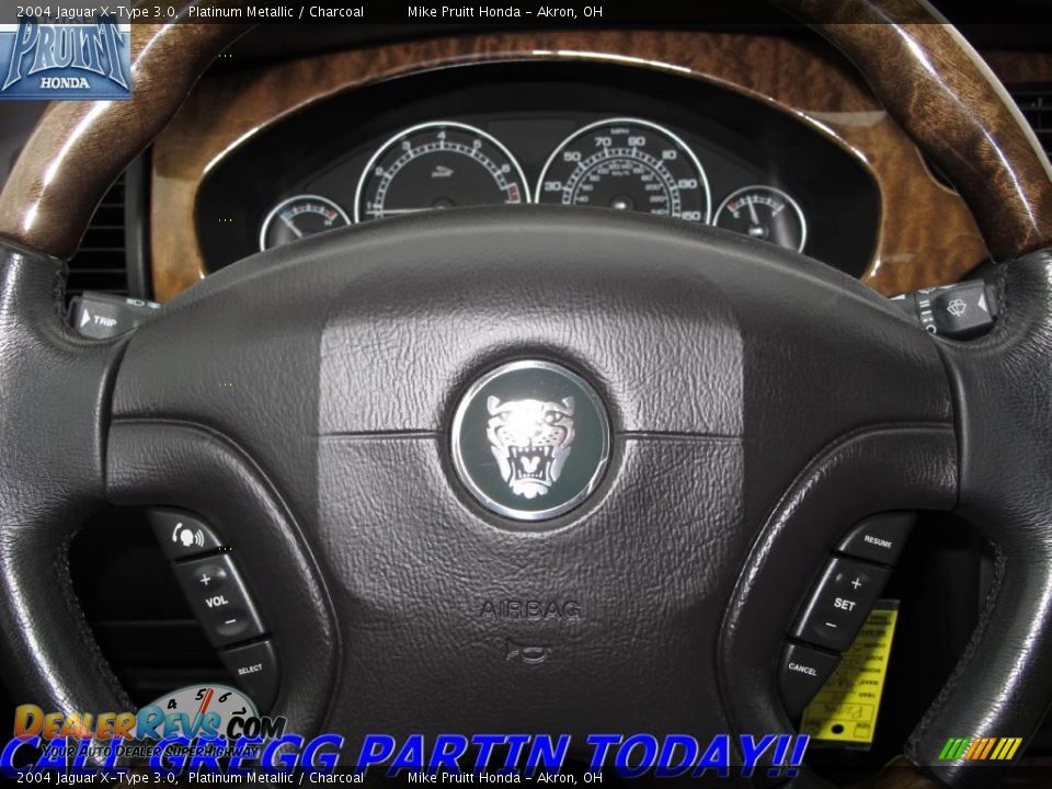 2004 Jaguar X-Type 3.0 Platinum Metallic / Charcoal Photo #18
