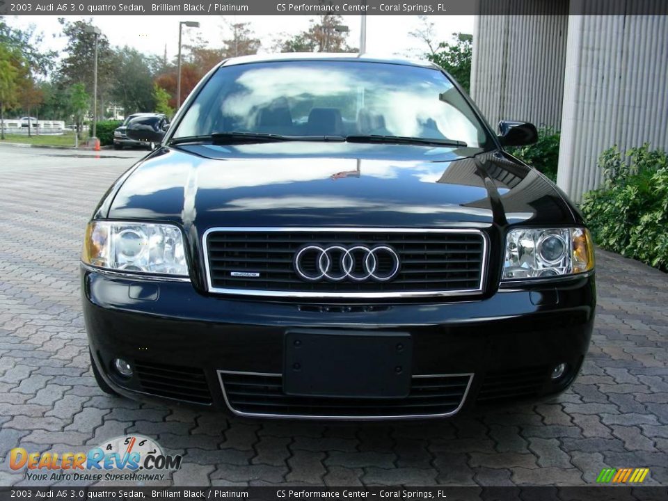 2003 Audi A6 3.0 quattro Sedan Brilliant Black / Platinum Photo #4