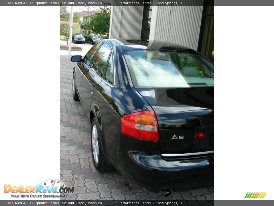 2003 Audi A6 3.0 quattro Sedan Brilliant Black / Platinum Photo #8