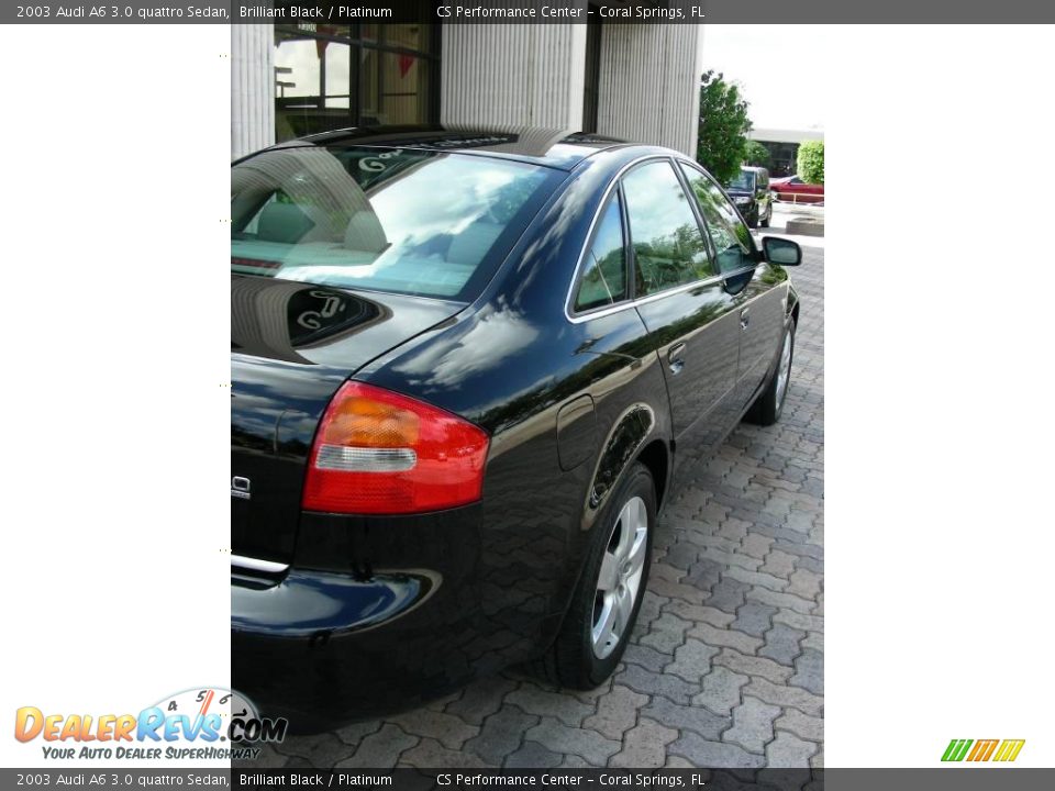 2003 Audi A6 3.0 quattro Sedan Brilliant Black / Platinum Photo #9