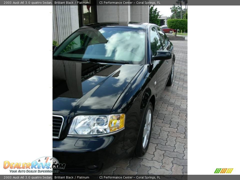 2003 Audi A6 3.0 quattro Sedan Brilliant Black / Platinum Photo #11