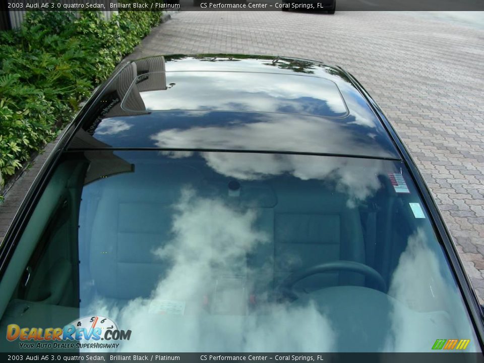 2003 Audi A6 3.0 quattro Sedan Brilliant Black / Platinum Photo #13