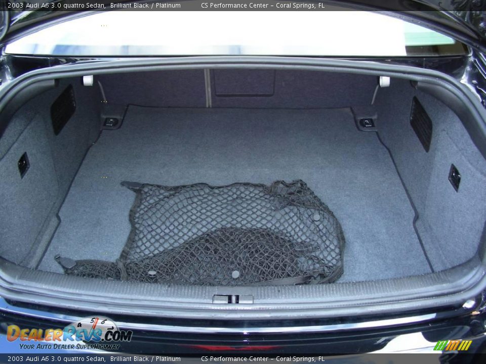 2003 Audi A6 3.0 quattro Sedan Brilliant Black / Platinum Photo #36