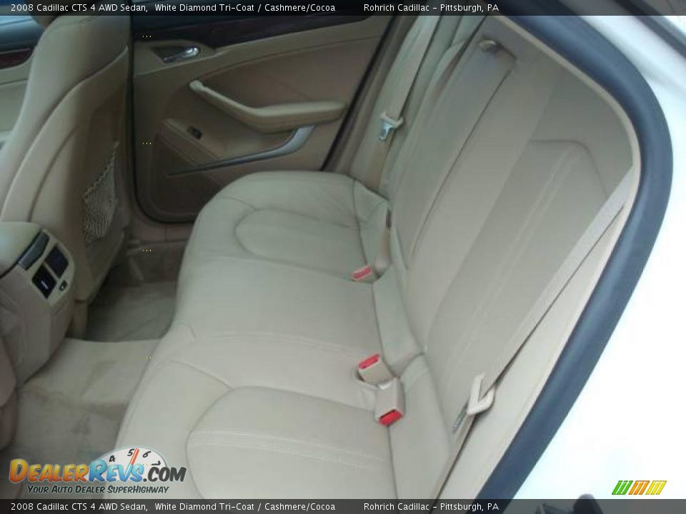 2008 Cadillac CTS 4 AWD Sedan White Diamond Tri-Coat / Cashmere/Cocoa Photo #11