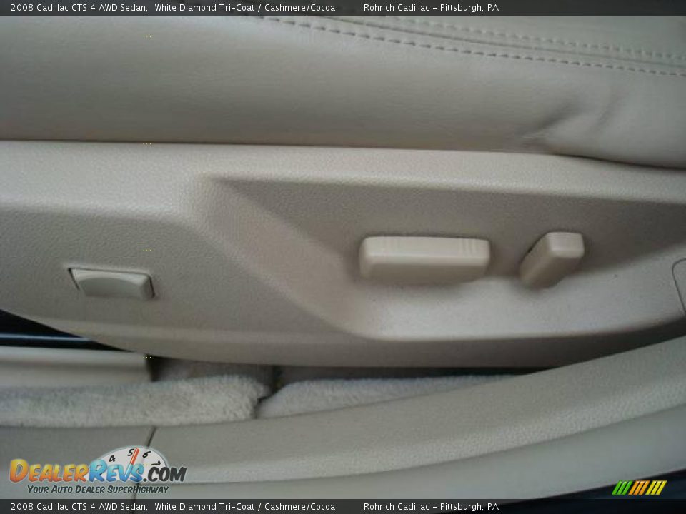 2008 Cadillac CTS 4 AWD Sedan White Diamond Tri-Coat / Cashmere/Cocoa Photo #16