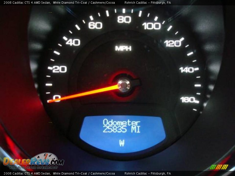 2008 Cadillac CTS 4 AWD Sedan White Diamond Tri-Coat / Cashmere/Cocoa Photo #20