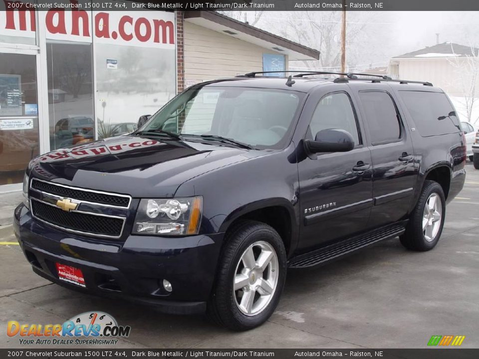 2007 Chevrolet Suburban 1500 LTZ 4x4 Dark Blue Metallic / Light Titanium/Dark Titanium Photo #3