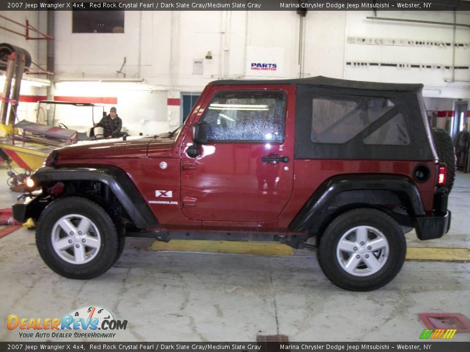 2007 Jeep Wrangler X 4x4 Red Rock Crystal Pearl / Dark Slate Gray/Medium Slate Gray Photo #2