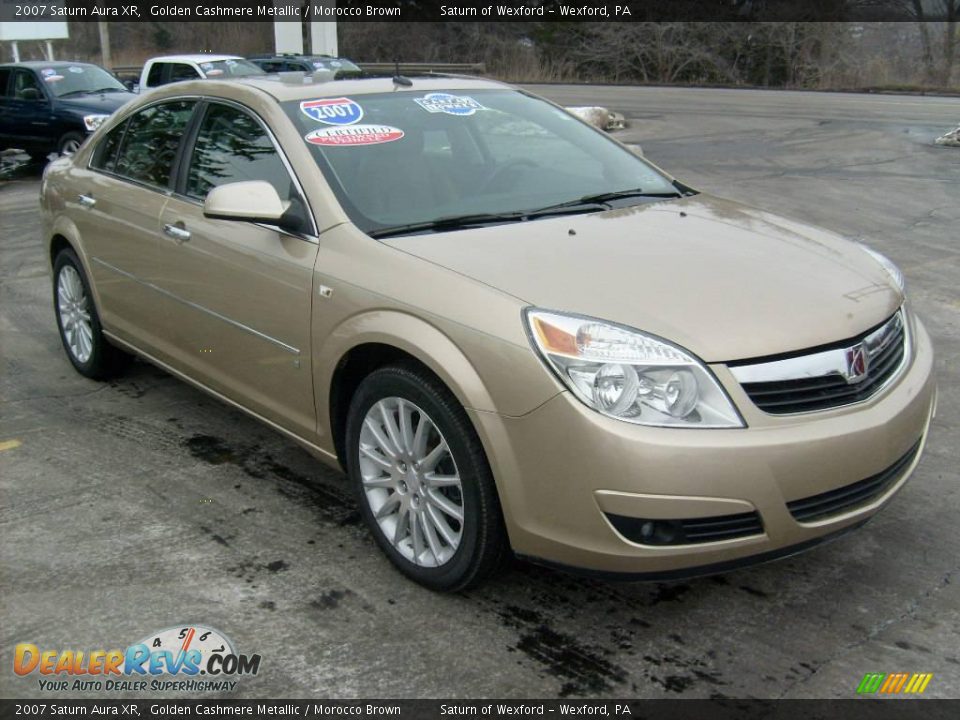 2007 Saturn Aura XR Golden Cashmere Metallic / Morocco Brown Photo #5