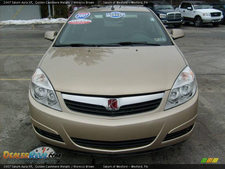 2007 Saturn Aura XR Golden Cashmere Metallic / Morocco Brown Photo #6