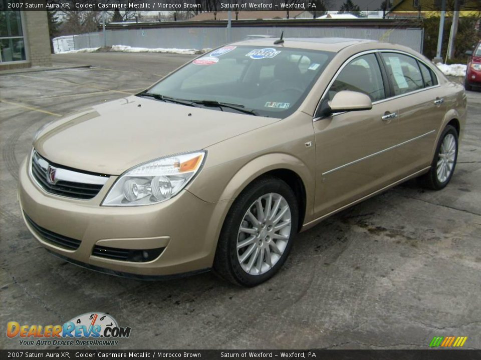 2007 Saturn Aura XR Golden Cashmere Metallic / Morocco Brown Photo #7