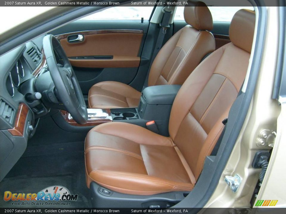 2007 Saturn Aura XR Golden Cashmere Metallic / Morocco Brown Photo #9