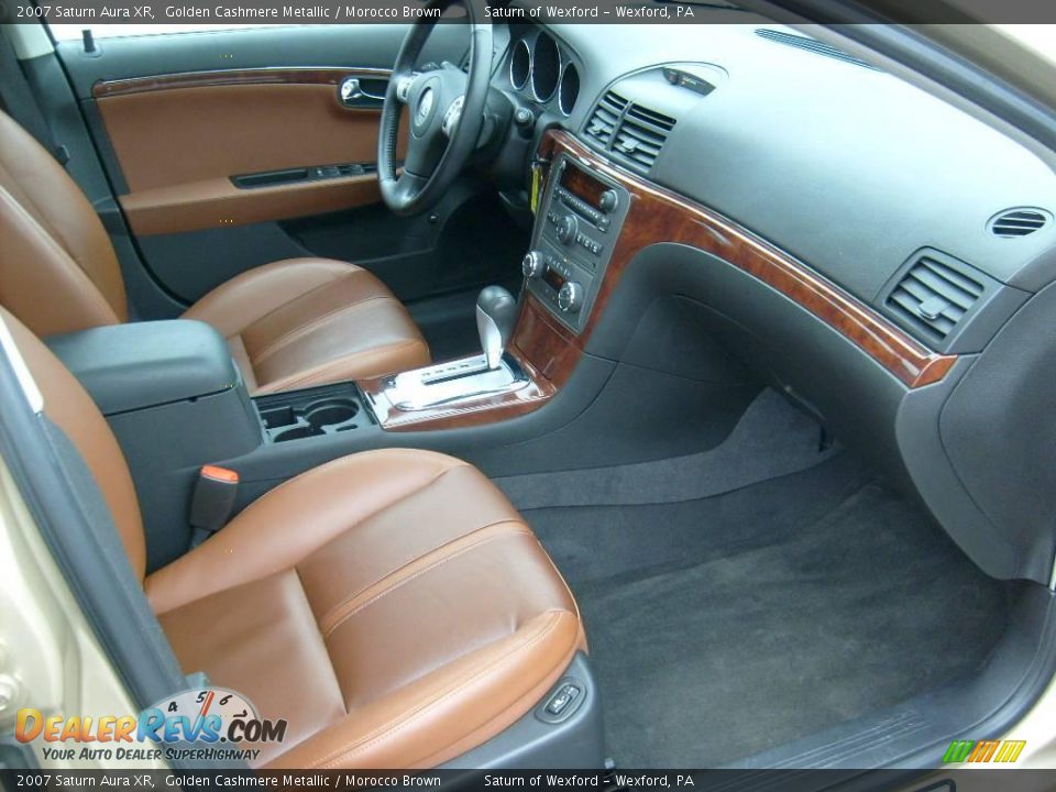 2007 Saturn Aura XR Golden Cashmere Metallic / Morocco Brown Photo #17