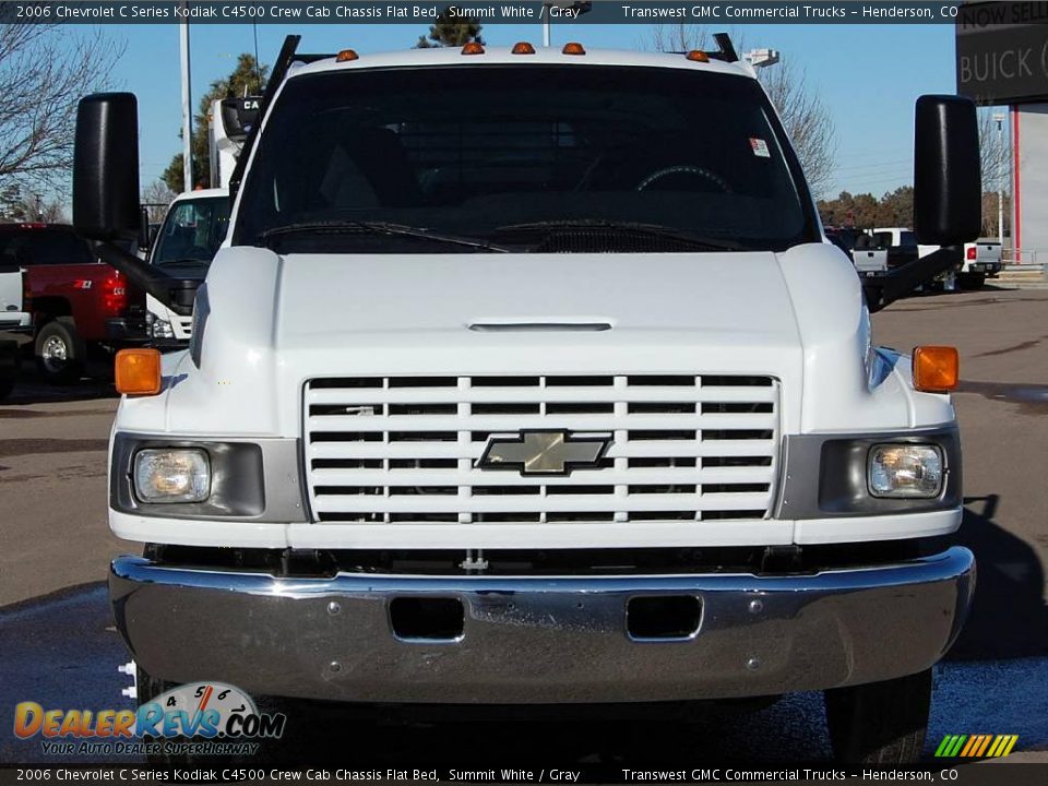 2006 Chevrolet C Series Kodiak C4500 Crew Cab Chassis Flat Bed Summit White / Gray Photo #3