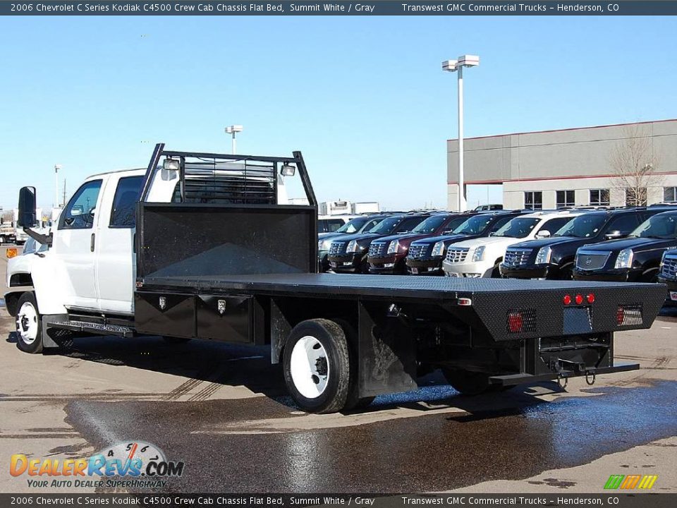 2006 Chevrolet C Series Kodiak C4500 Crew Cab Chassis Flat Bed Summit White / Gray Photo #6