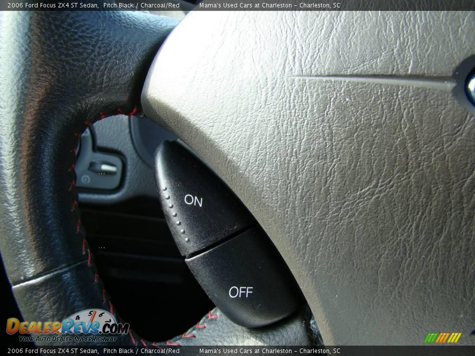 2006 Ford Focus ZX4 ST Sedan Pitch Black / Charcoal/Red Photo #23