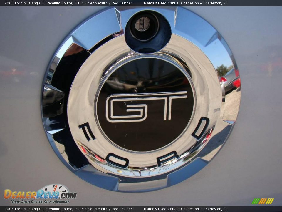 2005 Ford Mustang GT Premium Coupe Satin Silver Metallic / Red Leather Photo #30