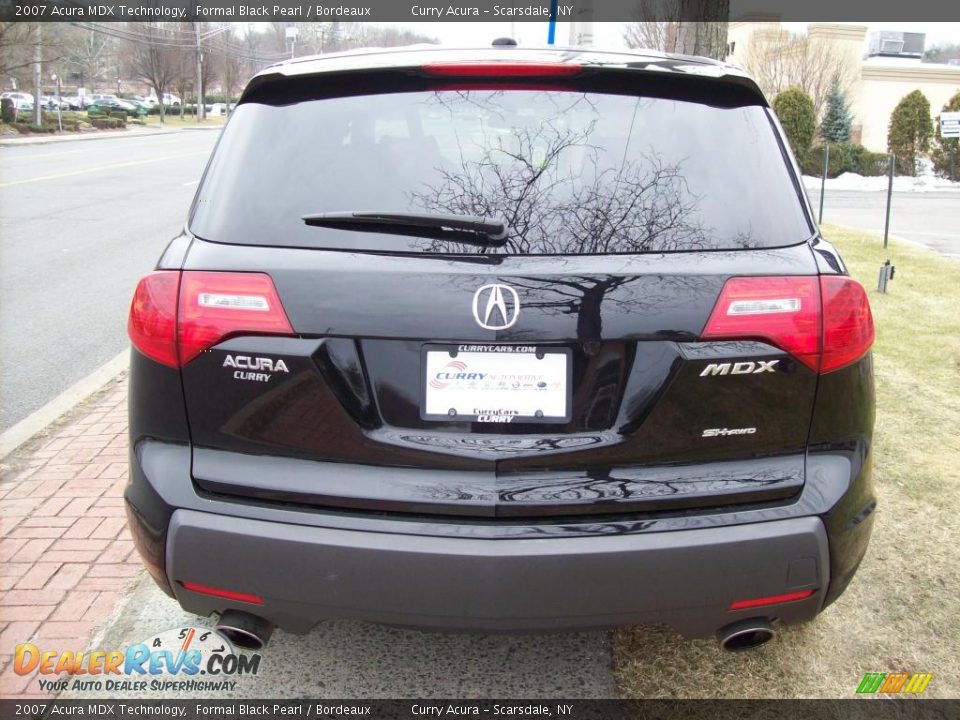 2007 Acura MDX Technology Formal Black Pearl / Bordeaux Photo #6