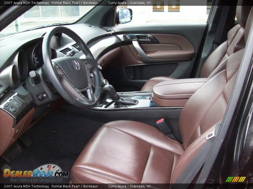 2007 Acura MDX Technology Formal Black Pearl / Bordeaux Photo #8