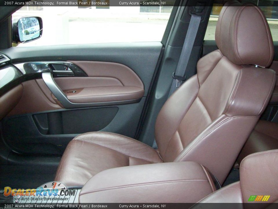 2007 Acura MDX Technology Formal Black Pearl / Bordeaux Photo #9