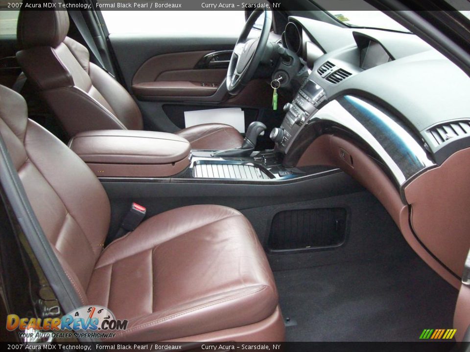 2007 Acura MDX Technology Formal Black Pearl / Bordeaux Photo #13